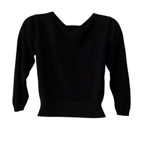 Say What? Size S Black Cropped Cardigan Sweater Size Small - Picture 3 of 8